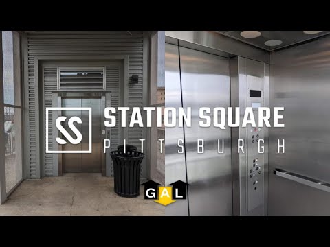 Scenic Schindler 330a (MODDED by Marshall) hydraulic elevator at Station Square in Pittsburgh PA