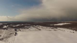 Massive lake effect cloud over Lake Ontario in Upstate NY, Tug Hill region