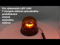 LED maják oranžový 12/24V - magnetický 10x 1,8W LED / ECE R65/R10 (144x131mm) - Video Youtube