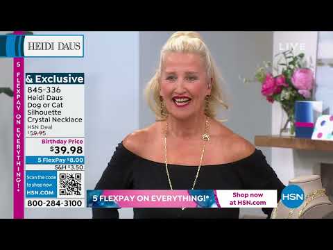 Heidi Daus Dog or Cat Silhouette Crystal Necklace