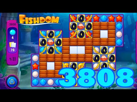Fishdom Level 3808 HD Walkthrough | 3 - match puzzle game | gameplay | android | GameGo Game | IOS