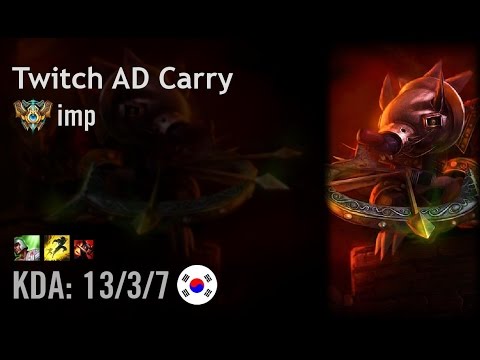 Twitch AD Carry vs Kog'Maw - imp - KR Challenger Path 6.4