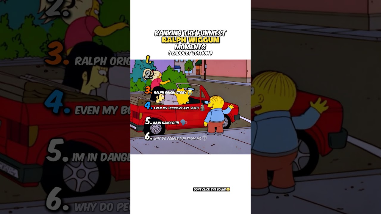 Ranking Ralph Wiggum Funniest Saddest Moments 😭