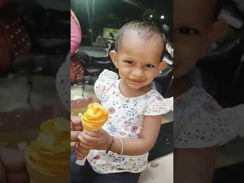 Enjoying Softy | Ice-cream Lover Saisha #iamkipra