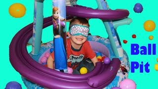 GIANT Frozen Surprise BALL PIT For AllToyCollector Blind Fold Elsa & Anna Disney Princess Car Toys
