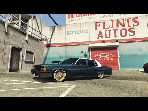 Grand Theft Auto V Cadillac Emperor on Gold Daytons