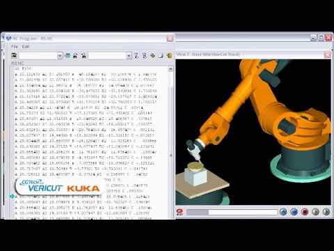 Staubi robot CNC simulation with VERICUT