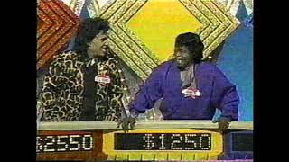 James Brown wins a Wheel of Fortune puzzle, to the delight of Little Richard