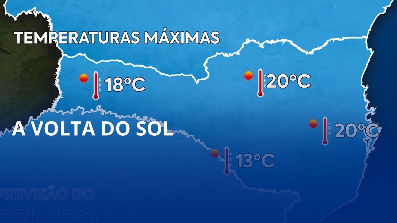 Depois de alguns dias de instabilidade, teremos novamente uma sequência de dias parecidos, só que dessa vez, sem chuva.