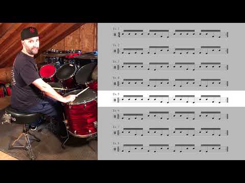 Drum Lesson: Single-Stroke Double Bass Drum Fills