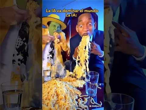 POV: los videos de IA son como… 🤣 #ai #ia #inteligenciaartificial #themask #willsmith #spaghetti