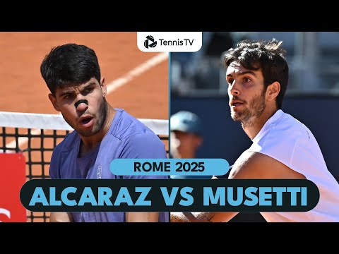 Carlos Alcaraz vs Lorenzo Musetti Semi-Final Highlights 💥 | Rome 2025 Highlights
