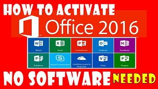 How to Activate Office 2016 no software | Permanently Updated 2022