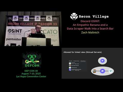 DEF CON 33 Recon Village - Discord OSINT - Zach Malinich