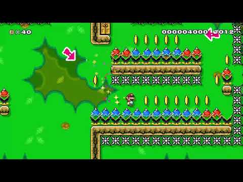 Super Mario Maker 2 Spin and Spike (20s)