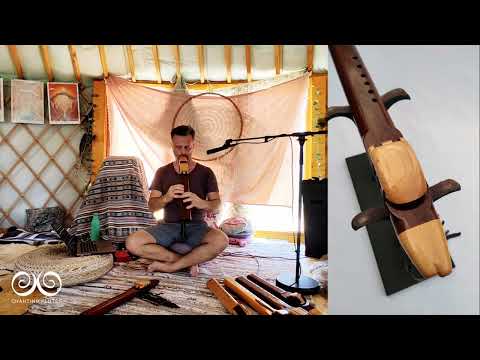 7 Hole Drone Flute in the Key of G 432Hz of Walnut Body and Maple Accents - Native American Style