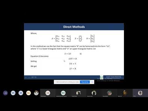 Method of Triangularization (Direct Method) - Numerical Method