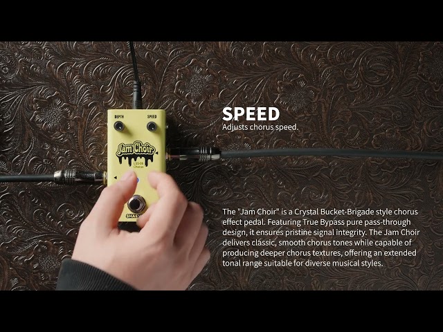 Vídeo relacionado con SHAEVLE Pedal de efecto Chorus: estilo Crystal Bucket-Brigade, True Bypass, amplio rango tonal, desde clásico hasta profundo, diseño compacto JAM CHOIR (Chorus)