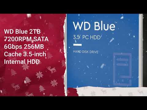 WD20EZBX Western Digital Blue 2TB 7200RPM SATA 6Gbps 256MB Cache 3.5-inch Internal Hard Drive