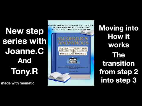 New Step Series with Joanne.C & Tony.R. The transition from step 2 into step 3 workshop How it Works