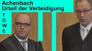 Achenbach - Plädoyer der Verteidigung | Urteil | Landgericht Essen | TDWE | Kunstberater Achenbach