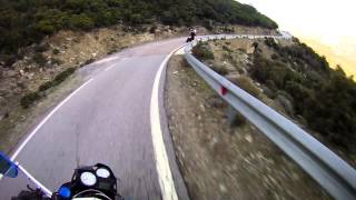 preview picture of video '2013-03-22 Tom's Helmet Cam Sardinien 2 Spass mit Kuehen - Correboi-Talana'