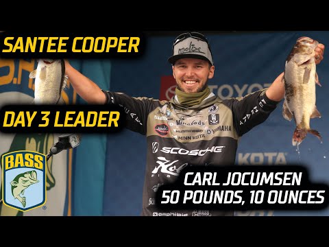 Carl Jocumsen retakes the Day 3 lead with 50 pounds, 10 ounces (Santee Cooper Bassmaster Elite)