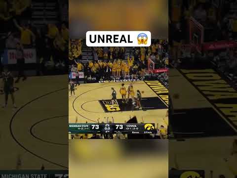 Caitlin Clark Game-Winning Buzzer-Beater from the IOWA LOGO vs Michigan State 🔥 #shorts