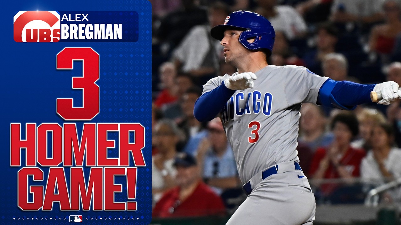 Alex Bregman hits 3 HOME RUNS and drives in 7 RUNS for the Cubs! 😱👏 (1st career 3-HR game!)