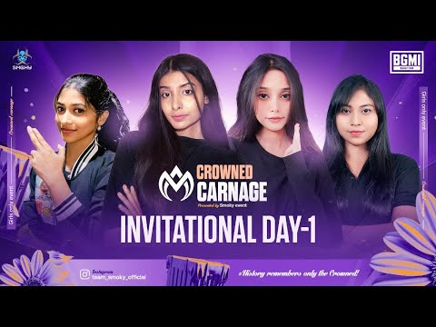🔴 LIVE NOW | CROWNED CARNAGE👑 - Day 1 | Top 20 Teams | ₹5,000 Prize Pool | 4 Custom Matches 🔥
