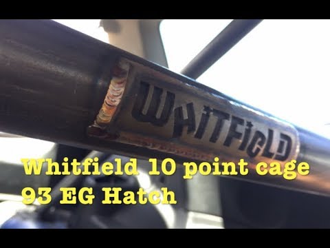 Honda Civic EG hatch Whitfield 10 point roll cage install