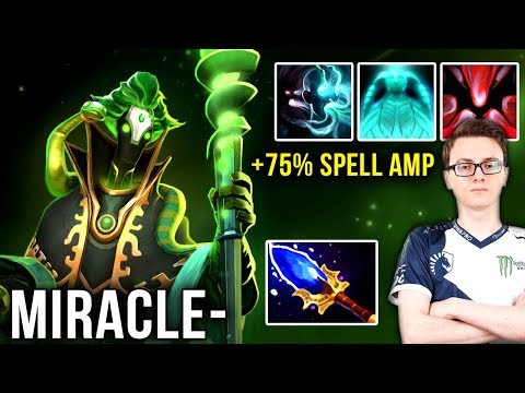 Miracle- Rubick LVL 25 Talent Tree +75% Spell AMP EPIC Plays - Dota 2