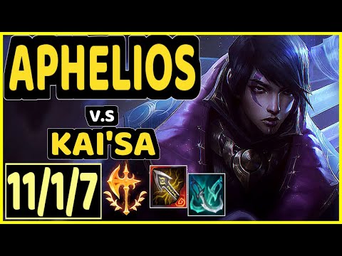 BENJI (APHELIOS) vs KAI'SA - 11/1/7 KDA BOTTOM ADC GAMEPLAY - NA Ranked GRANDMASTER