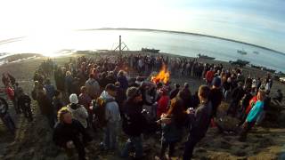 preview picture of video 'Ceremonial Burning Fish Beach Party Egegik,Ak, 2012'