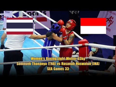 Women’s Boxing Light Welter 63kg: Somnuek Thananya (THA) vs Hasanah Huswatun (INA) | SEA Games 33