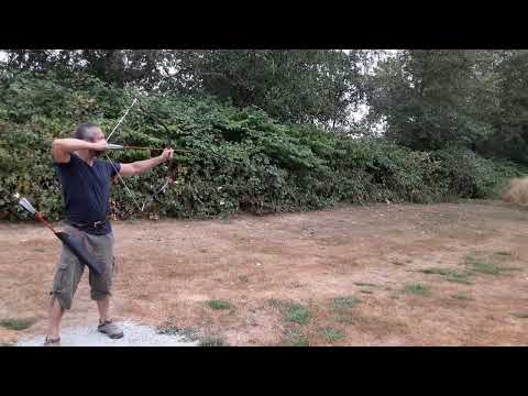 Kaya Black Cat Korean bow/ horsebow archery practice