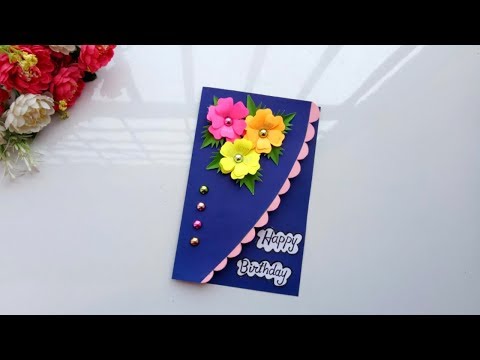 Beautiful Handmade Birthday card idea//Birthday card idea.