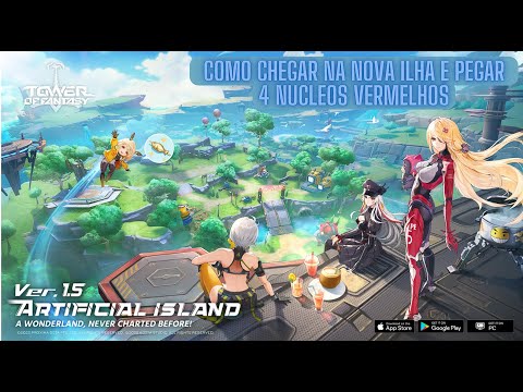 Guia Como pegar 4 baús/núcleos vermelhos secretos da ilha artificial-  [TOF] Tower Of Fantasy