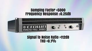 Video thumbnail for Crown MA 5000i Two-channel, 2500W @ 4Ω Power Amplifier by Devprosound