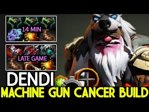 DENDI [Sniper] Machine Gun Cancer Build Crazy Mid 7.22 Dota 2