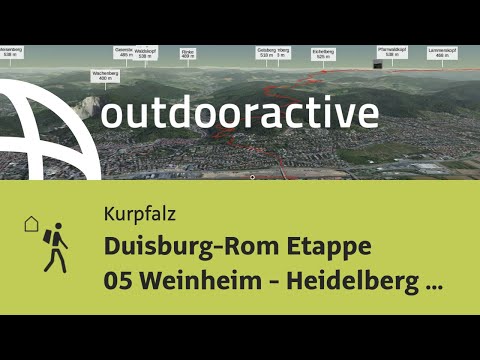 Fernwanderweg in der Kurpfalz: Duisburg-Rom Etappe 05 Weinheim - Heidelberg ...