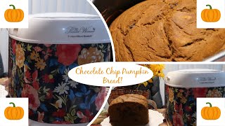 🎃 CHOCOLATE CHIP PUMPKIN BREAD IN MY PIONEER WOMAN BREAD MACHINE!!🎃FALL BAKING! Yummy!