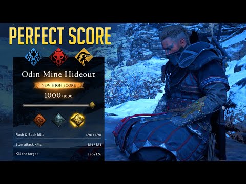 Assassin's Creed Valhalla - All Odin Mine Hideout Mastery Challenge (GOLD SCORE)