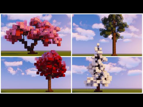 Custom Seasonal Tree Designs | Minecraft Tutorial