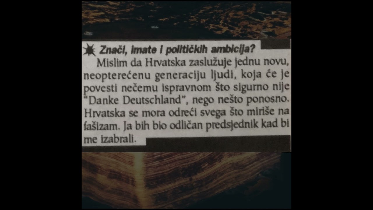 Šerbedžija 1994: "Bio bih odličan predsjednik." #povijestplus #shorts #shortsfeed