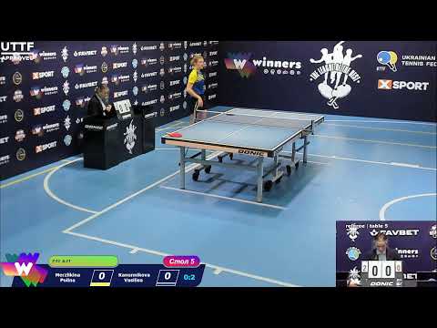 Merzlikina Polina :  Kanunnikova Vasilisa. League of Best Table Tennis 5 13:30 04.10.2020