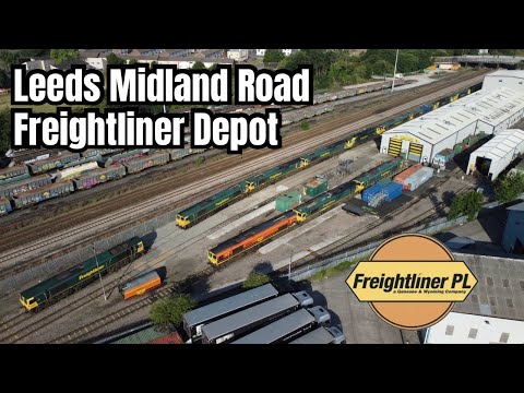 *DRONE FOOTAGE* STORED & Stabled Freightliner LOCOMOTIVES at Leeds Midland Road DEPOT