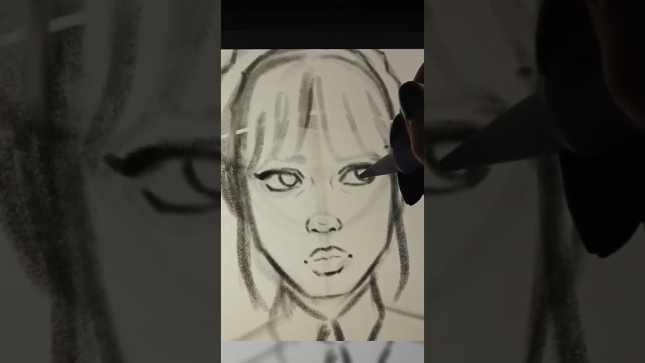 Wednesday Addams fan art❤✍🏼 #wednesdayaddams #digitalart