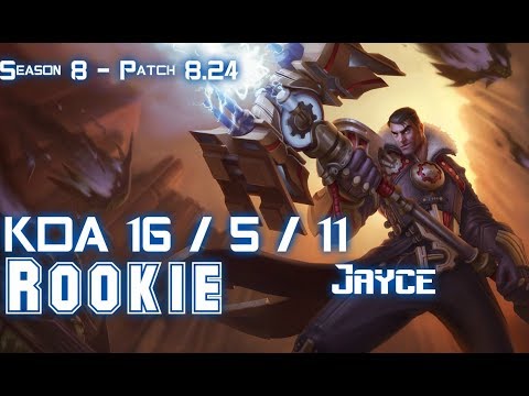 Rookie JAYCE vs YASUO Mid - Patch 8.24 KR Ranked