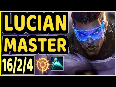 DIPLEX (LUCIAN) - QUADRAKILL 16/2/4 KDA MID GAMEPLAY - EUW Ranked MASTER